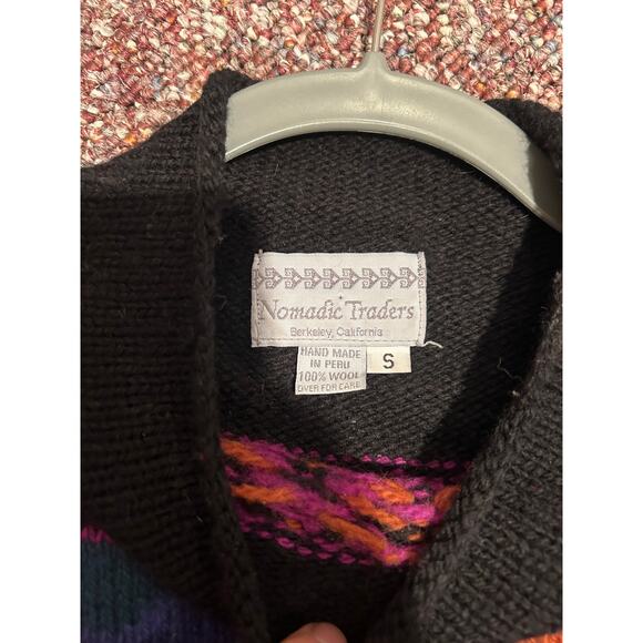 Nomadic traders Berkeley California 100% wool small woman sweater - Picture 2 of 3